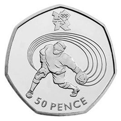 2011 50p - London 2012 Olympics - Goalball - Click Image to Close